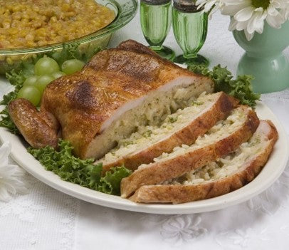 Stuffed Chicken w/Broccoli, Rice & Cheese
